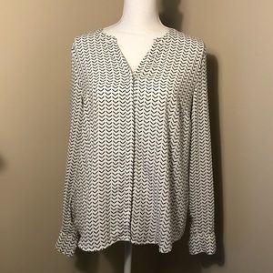 Chevron Button Up Blouse